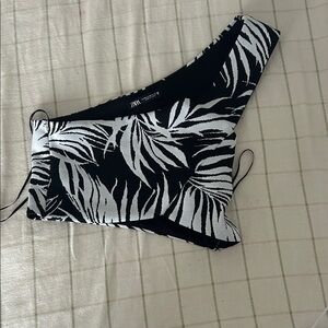 Zara Monochrome Leaf Print Bikini Bottom